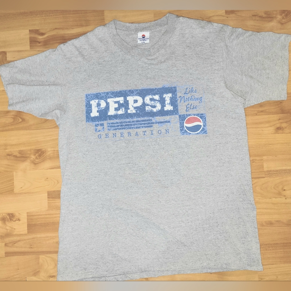 Vintage Pepsi 1990s Single Stitch Grey Shirt Made In USA